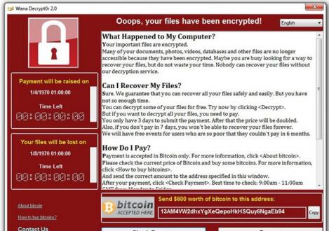 Windows-ის განახლების შესახებ WannaCry ransomware ვირუსისგან WannaCry ransomware ვირუსისგან: რა უნდა გავაკეთოთ